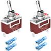 2 Pezzi Interruttore a Levetta 12VDC 15A/24VDC 10A/125VAC 15A/250VAC 10A Acceso/