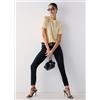 Liujo UA6006 87483 JEANS DONNA LIU JO CON STRASS PANTALONE DENIM PANTALONI SKINNY SLIM