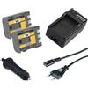Patona 2x Batteria Patona + caricatore casa/auto per Canon MV901,MV920,MV930,MV940