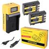 Patona 2x Batteria Patona + caricatore Synchron LCD USB per Canon MV890,MV900,MV901