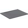 Ideal Standard - Ultra Flat S i.life, Piatto doccia rettangolare 100x80 in resina, Piletta di scarico lato corto, Finitura opaca effetto pietra, Grigio cemento