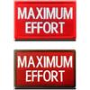 Zcketo 2 Pezzi Massimo Sforzo Maximum Effort Divertente Patch Gancio e Anello R