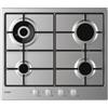Candy Piano Cottura CHW6BR4WX 4 Fuochi a Gas Colore Inox