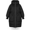Cream Soile Giacca Donna M Oversize Trapuntata Imbottita Nera Zip Collo Alto