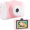 AgfaPhoto Macchina fotografica bambini | Realikids Cam 2 HD digitale per bambini con slot per schede SD | Batteria al litio e design ergonomico | Rosa fotocamera bambini con solida impugnatura