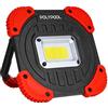 POLY POOL - PP3142 Proiettore Luce LED da Esterno Portatile 10W 600LM - Faretto LED da Esterno Ricaricabile USB e Power Bank - Impermeabile IP44 - Base Regolabile Faro LED da Garage Cantiere Campeggio