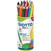 GIOTTO Mega - Astuccio Da 24 Matite A Pastello Colorate, 24x33 cm, Colori Intensi