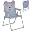Relaxdays Poltroncina Pieghevole da Campeggio per Bambini, Sedia da Pesca per Esterni, Portatile, da Spiaggia, Topolino