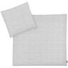 Julius Zöllner Jersey- Biancheria da letto per bambini 80 x 80 + 35 x 40 cm, set copripiumino e federa in 2 pezzi, 100% cotone jersey con cerniera, standard 100 by OEKO-TEX, Tiny Squares Grey