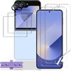 [2+2+2 Pezzi Vetro Temperato per Samsung Galaxy Z Flip 6 Pellicola, Flexible TPU