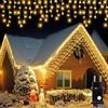 Kimuwote Luci Natale Esterno 10M 400LED Tenda Luminosa Esterno Luci Natale Esterno, Decor