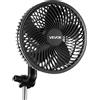 VEVOR Ventilatore a Clip per Piante Ricaricabile Tramite USB Vari Velocità Nero