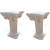 FratelliVagnoni Coppia 2 Colonne Colonna Capitelli patrasso cemento e marmo Tavolo arredo h 75