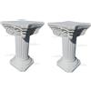 FratelliVagnoni Coppia 2 Colonne Colonna Capitelli patrasso cemento e marmo Tavolo arredo h 75