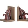 Bloomingville Mini Santos 82054319 - Set di 2 fermalibri 100% MDF, 11 x 22 x 15 cm, colore: Rosso