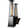 Wintem - Stufa a Gas da Esterno Aura a Piramide Nera 12kW con Accensione Piezoelettrica e Termostato Regolabile per Terrazze e Giardini, Funzionamento con Bombola GPL o Butano, Design Moderno