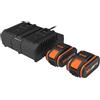 WORX - Confezione 2 batterie e caricatore doppio - 20 V - 4 Ah - WA3611 (con indicatore di livello di carica, compatibili con tutti gli strumenti 20 V/40 V/80 V)