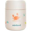 Miniland - Thermos Bebè per Alimenti 280ml in Acciaio Inox, Mantiene la Temperatura per oltre 24h, Chiusura Ermetica e Isolamento a Doppia Parete (Crabsy)