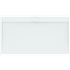 Ideal Standard - Ultra Flat S i.life, Piatto doccia rettangolare 180x100 in resina, Piletta di scarico lato lungo, Finitura opaca effetto pietra, Bianco