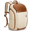 Ponhog Zaino da donna per computer portatile, grande capacità, antifurto, leggero, con tasche multiple, adatto per laptop da 17,3 pollici, beige