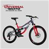 MAGIK BIKE BICICLETTA BAMBINO/RAGAZZO 10/11/12 ANNI MISURA 24 MTB FULL BICOLOR MAGIK BIKE