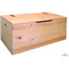 Lombardiangelo BAULE CONTENITORE LEGNO ABETE MASSELLO CASSAPANCA 100X40XH50 CM CON COPERCHIO