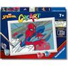 Ravensburger CreArt: Spider-Man - Dipingere con i Numeri per Bambini 7+ Anni, Kit Pittura con Tavole, Cornice, Pennello e Colori Inclusi, 14 x 19 cm, Idee Regalo