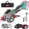 HYCHIKA Sega Circolare 18V, Mini Sega Circolare a Batteria 3500RPM Con Guida Las