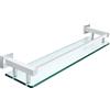 Mensola Bagno Vetro Mensola Doccia Mensola Vetro Con Binario a Parete, 50 CM Acc