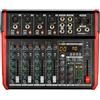 PROEL PLAYMIX8 mixer audio compatto con bluetooth e usb, per karaoke studio live
