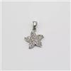 Gulino Gioielli Ciondolo oro bianco 18 kt 750 stella alpina e zirconi/18kt gold pendant E.206