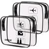 OSDUE 2 Pcs Borse da Valigia Trasparente, Sacche da Aereo, Beauty Case Imperm...