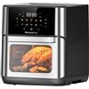 MELCHIONI FRIGGITRICE AD ARIA FLORA 12LT 1800W DISPLAY COLORI NERO
