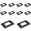 10 Pezzi Placca Plastica Quadrata, 3 Moduli Posti per Scatola 503, Compatibile C