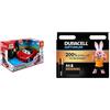 Burago mo RC LAFERRARI + Batterie Duracell Optimum AA(pacco da 8)- Alcaline da1.5V -Fino al 200%di extra durata o extra potenza -Soddisfano i requisiti dei dispositivi moderni -pacco100% riciclabile,0% di p