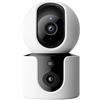 NK Xiaomi Smart Camera C300 Dual, doppia lente da 3 MPx, visione notturna a infrarossi, rotazione e inclinazione, audio bidirezionale, bianco