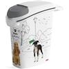 Keter Curver Contenitore Porta Crocchette per Cani, Chiusura Ermetica, Dotato di Ruote, 10 Kg/23 L, 23x50x50H cm