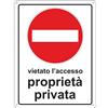 Pubblimania PROPRIETA' PRIVATA Cartello divieto di accesso in Alluminio composit