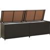 Gecheer Baule da Giardino in Rattan Cassapanca Contenitore da Esterno 200x50x60