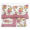 Angel's Lenzuola Matrimoniale Angel's Line 100% Puro Cotone Made in Italy Fresco Rose