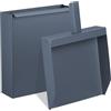 Relaxdays Vaschetta e Pala per la Cenere, Pulizia Camino, Stufa, Barbecue, Carbone, HLP 35,5x23x9 cm, Acciaio, Antracite