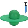 Relaxdays Pogo Ball per bambini, fino a 100 kg, gioco da esterno, H, verde | Palla con piastra, equilibrio
