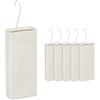 Relaxdays Umidificatore da Termosifone, Set da 6 Contenitore d'Acqua per Riscaldamento, da Appendere, in Ceramica, Crema