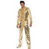 SMIFFYS Costume Elvis, Oro, con giacca, mezza camicia anteriore e pantaloni Halloween