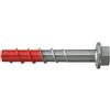 Fischer Viti per Calcestruzzo UltraCut FBS II 8x80 15/- US R con Testa Esagonale Flangiata, in Acciaio Inox per Fissaggio su Cemento, per Zona Sismica C1 e C2, 50 pz