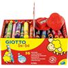 GIOTTO be-bè Giotto Bebe', Schoolpack Da 36 Matitoni + 3 Appuntamatitoni, 7 mm, Colori Vivaci