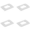 4 Pezzi Placca Plastica Quadrata, 3 Moduli Posti per Scatola 503, Compatibile Co