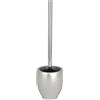 WENKO 19472100 - Spazzolino WC in poliresina, ø 10,9 x 38,5 cm, Colore: Argento