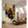 Komar Carta da parati fotografica in tessuto non tessuto, motivo: Star Wars Boba Fett Sneaking Up - Dimensioni 150 x 250 cm - Carta da parati per bambini