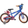 BricoShop24 Bicicletta per Bambini 16" Hot Wheels Blu Rotelle Removibili Acciaio